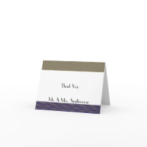 Boda elegante Art Déco de la Marina agradecimiento