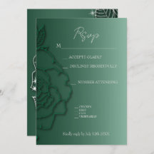 Boda elegante con flores de plata verde esmeralda