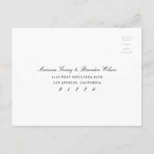 Boda Elegante De Tarjeta De Respuesta Rsvp