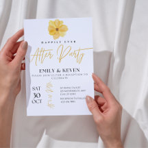 Boda Elegante Después De Invitación De Fiesta