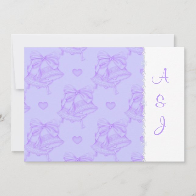 Boda ELEGANTE LILAC INVITACIÓN (Anverso)