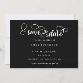 Boda elegante moderna salva la invitación de fecha