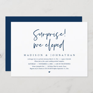 Boda Elopement, Sorpresa, eludimos la invitación
