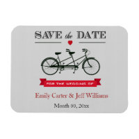 Boda en bicicleta tándem Salvar imanes de fecha