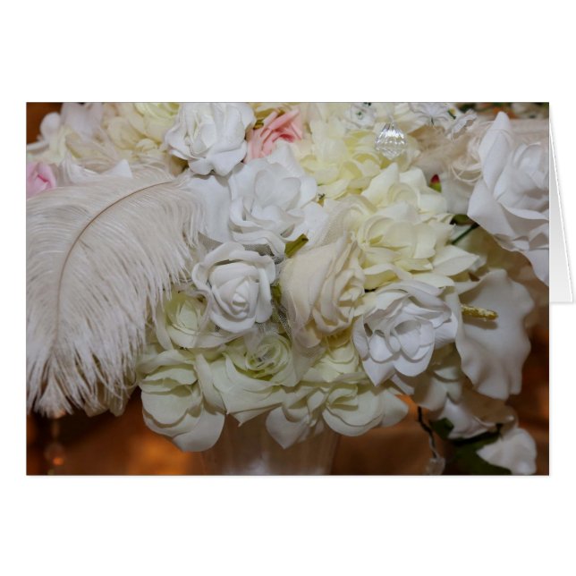 Boda en blanco florece destino romántico (Anverso (Horizontal))