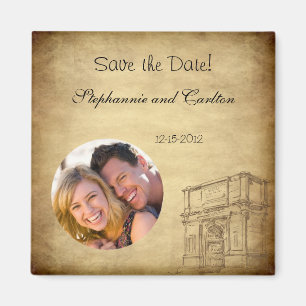 Boda en el imán de la Invitación de Roma