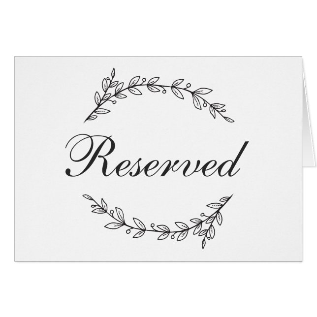 Boda en el jardín. Reservado botánico negro y blan (Anverso (Horizontal))