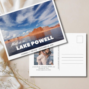 Boda en el lago Powell Salven la postal de la fech