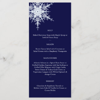 Boda en el menú de invierno (azul)