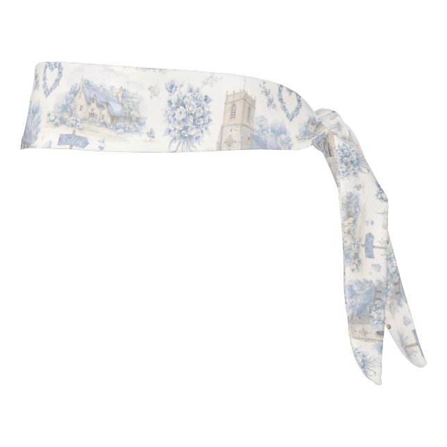 Boda en el pueblo inglés de azul polvoriento acuar (Girar 90)