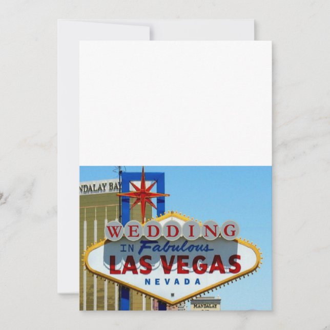 BODA En Fabulosas Invitaciones De Las Vegas (Anverso)