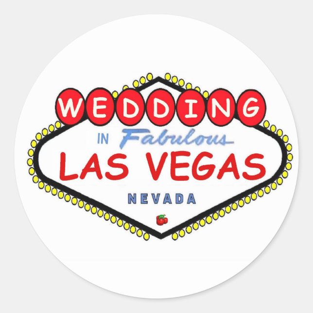 BODA En Fabulous Las Vegas Cherry pegatina logo (Anverso)