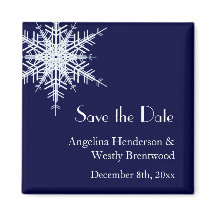 Boda en invierno Guardar el imán de fecha