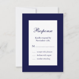 Boda en invierno RSVP (azul)