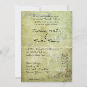 Boda en invitación de Pisa