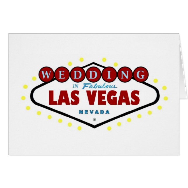 BODA En La Fabulosa Tarjeta Las Vegas (Anverso (Horizontal))