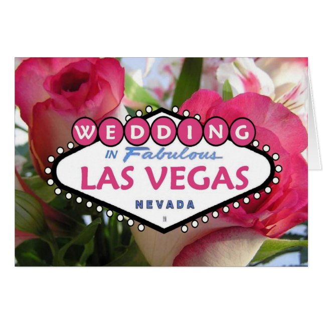 BODA En La Fabulosa Tarjeta Las Vegas (Anverso (Horizontal))