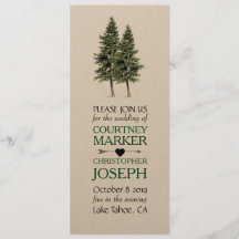 Boda en la invitación de Woods