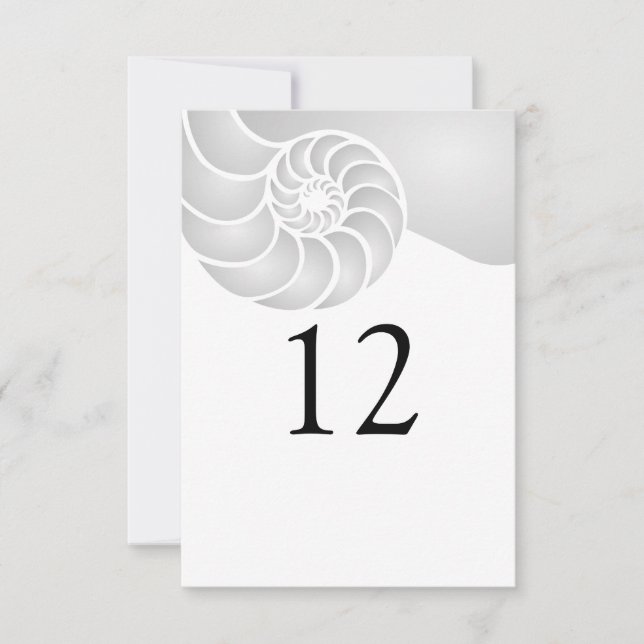 Boda en la playa de Silver Nautilus Shell (Anverso)