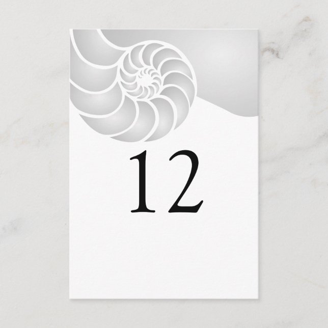 Boda en la playa de Silver Nautilus Shell (Anverso)