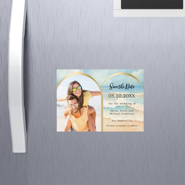 Boda en la playa del arco de fotos Ahorre el imán  (Subido por el creador)