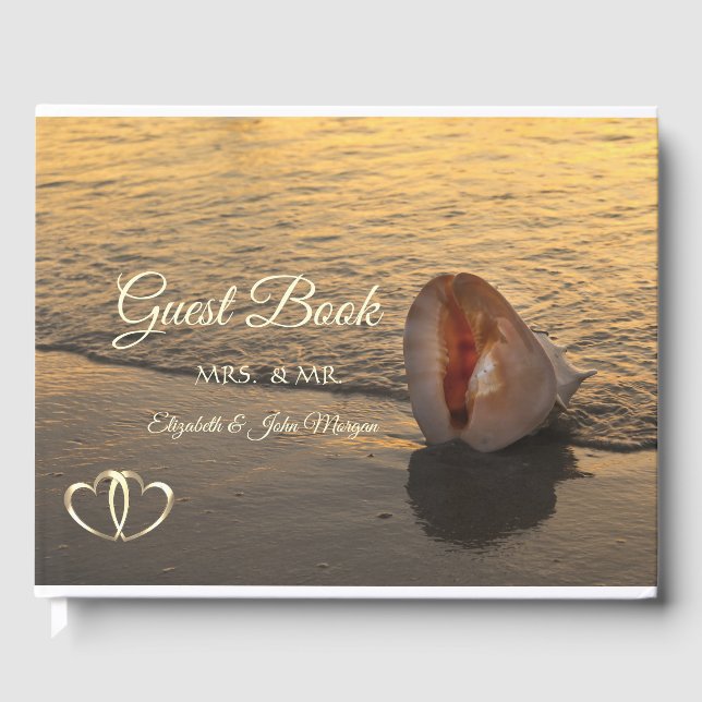 Boda en la Playa del Atardecer, Libro de Invitados (Anverso)