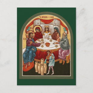 Boda en la tarjeta de oración de Cana