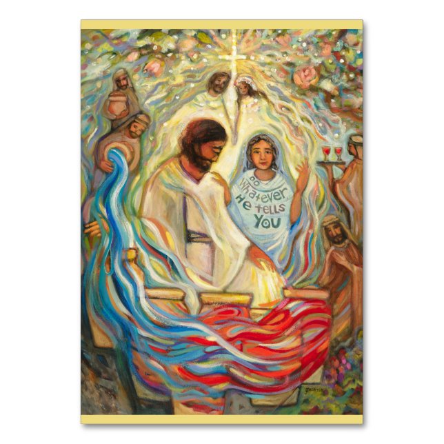 Boda en la tarjeta de oración de Cana, John 2 (Anverso)