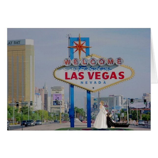 BODA EN LA TARJETA FABULOUS LAS VEGAS Bride/Groom (Anverso (Horizontal))