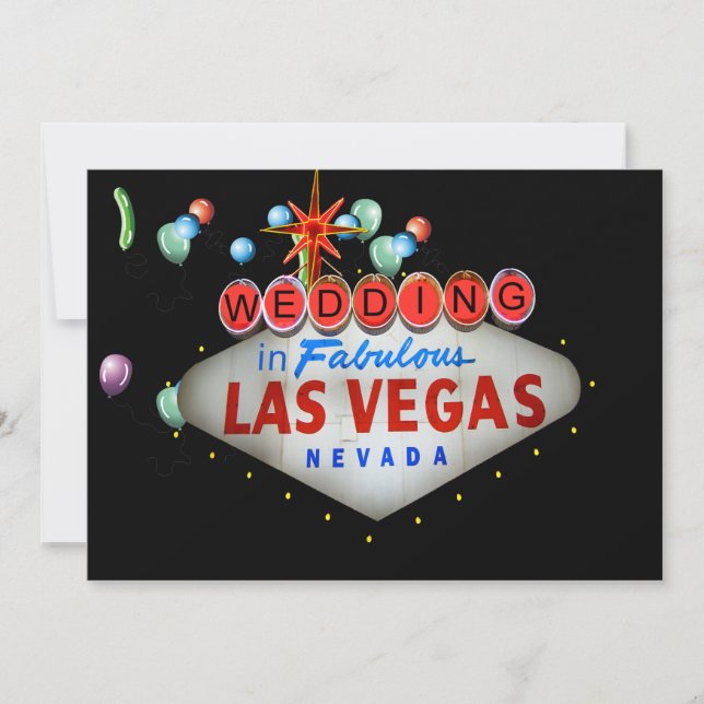 Boda en las fabulosas invitaciones de Las Vegas (Anverso)
