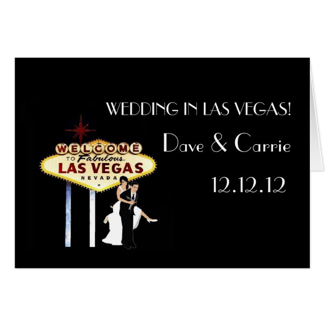 ¡boda EN LAS VEGAS! Tarjeta (Anverso (Horizontal))