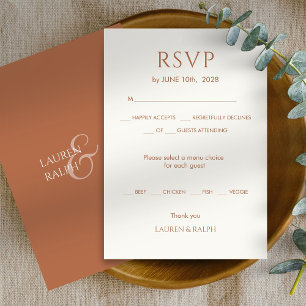 Boda en Monograma Ochre Terracotta RSVP