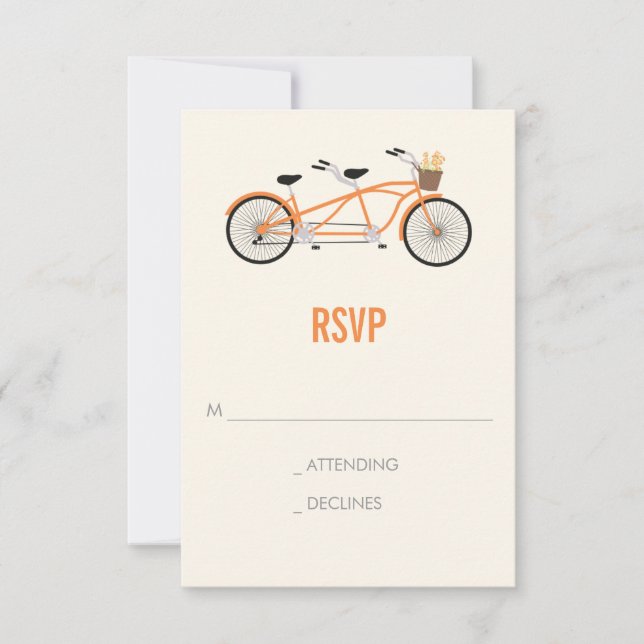 Boda en tándem RSVP - Naranja (Anverso)