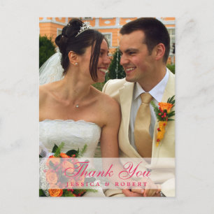 Boda escarpado personalizado de fotos rosa nota de