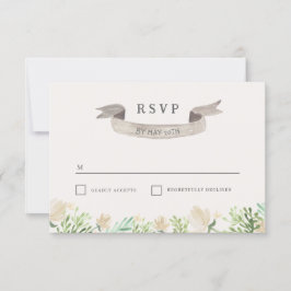 Boda Escudo floral de primavera RSVP