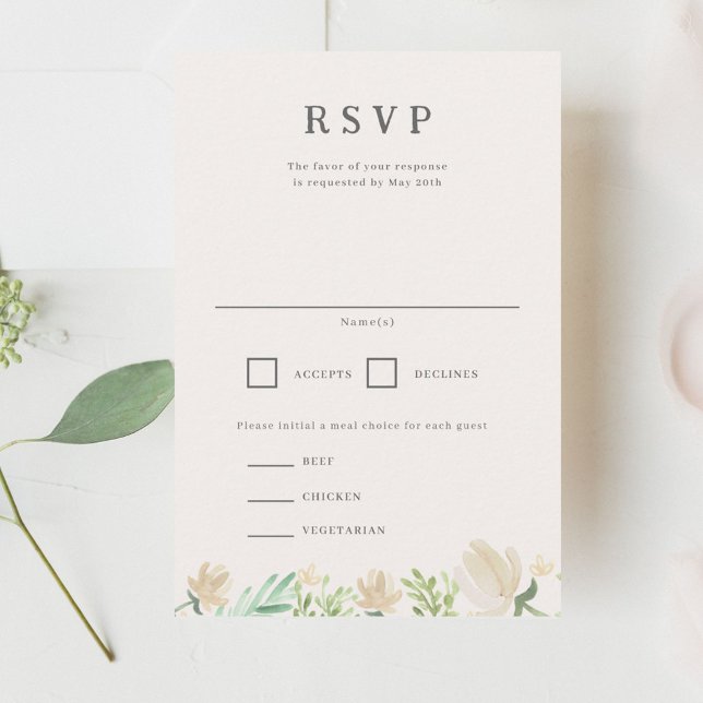 Boda Escudo Floral RSVP (Subido por el creador)