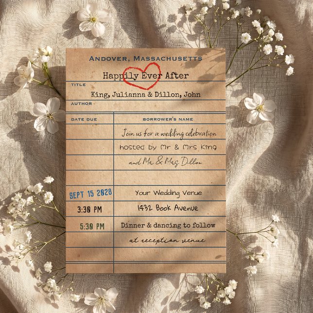 Boda estilo tarjeta de préstamo de biblioteca anti (Subido por el creador)