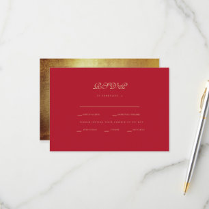 Boda Étnica Formal Roja y Oro RSVP