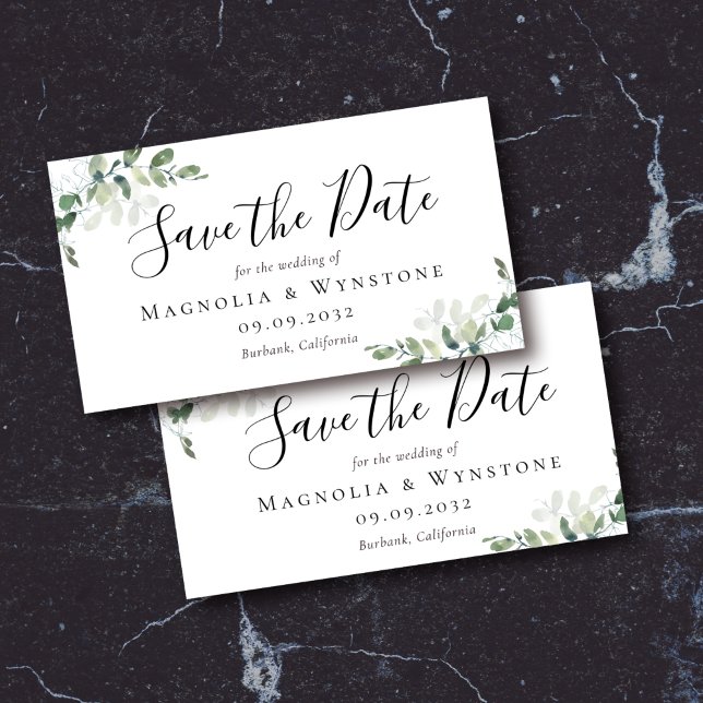 Boda Eucalyptus Ahorra La Tarjeta Magnética De Fec (Subido por el creador)