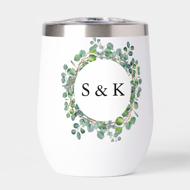 Boda Eucalyptus de color agua (Frente)