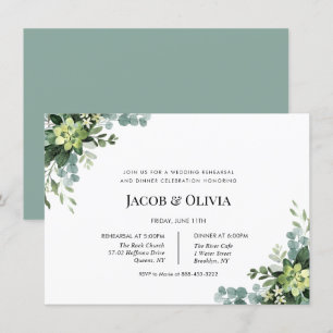 Boda Eucalyptus Invitación a la cena