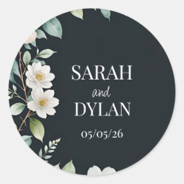 BODA EUCALYPTUS Pegatina del personalizado de flor