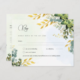 Boda Eucalyptus RSVP - Menú de vegetación acuática