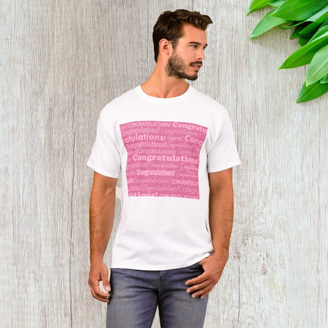 Boda Felicita En Camiseta Rosa (Subido por el creador)