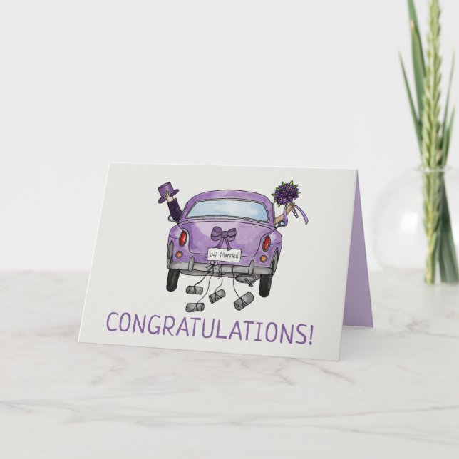 Boda Felicitaciones tarjeta de novia y de Groom (Anverso)