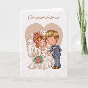 Boda Felicitaciones Tarjeta De Saludo - Novia Y