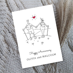 Boda feliz de caminar al aniversario del corazón r