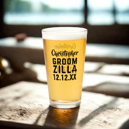 Boda fiesta Groom Funny Tumbler de vidrio Groomzil