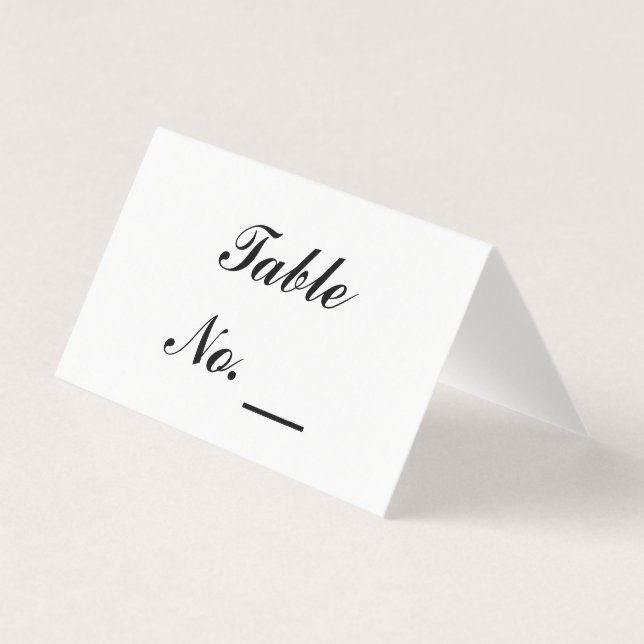 Boda, Fiesta Personalizado plegado Tarjeta de núme (Anverso)