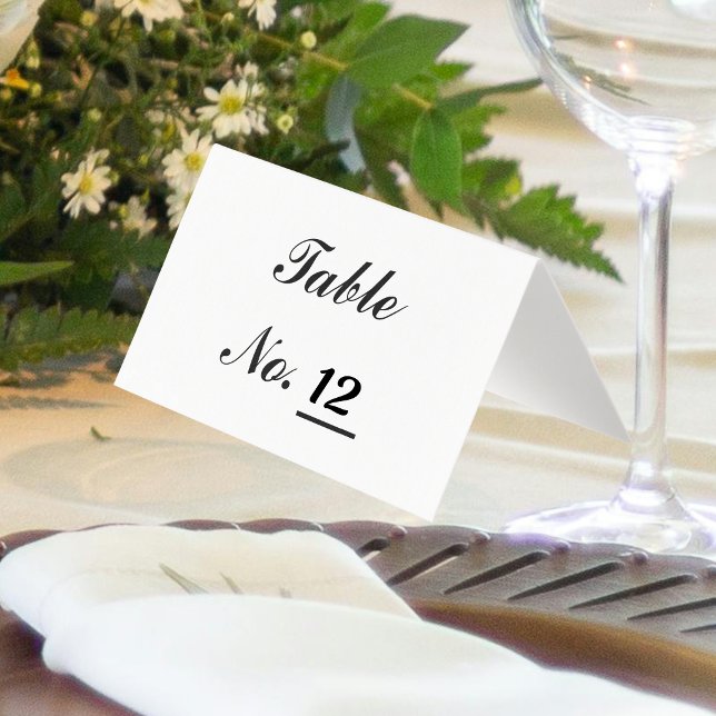 Boda, Fiesta Personalizado plegado Tarjeta de núme (Wedding, Party Folded Custom Table Number Card)